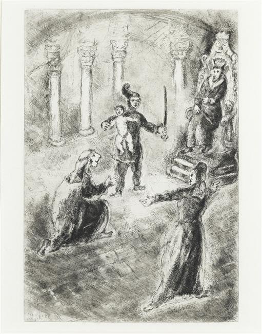 The Judgement of Solomon (I Kings, III, 16 27) (1956) - Marc Chagall Tablo