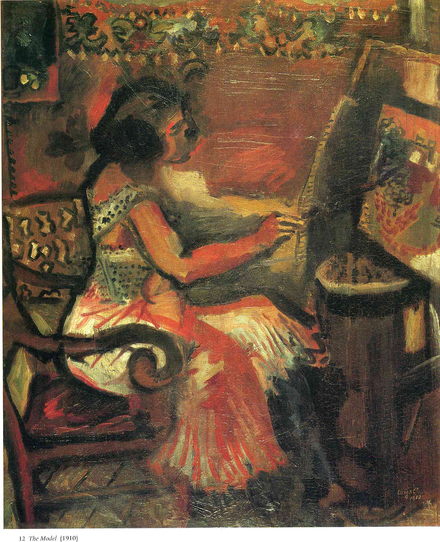 The Model (1910) - Marc Chagall Tablo