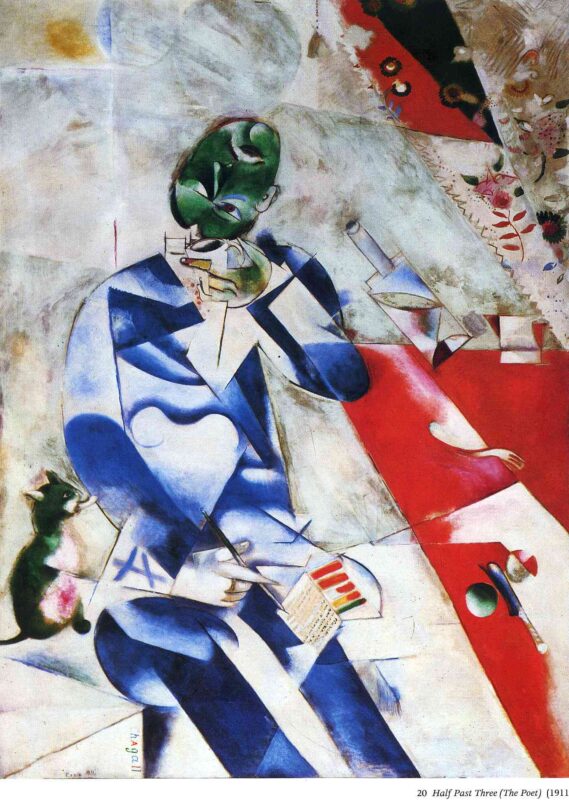 The Poet, or Half Past Three (1911) - Marc Chagall Tablo