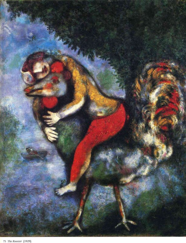 The Rooster (1929) - Marc Chagall Tablo
