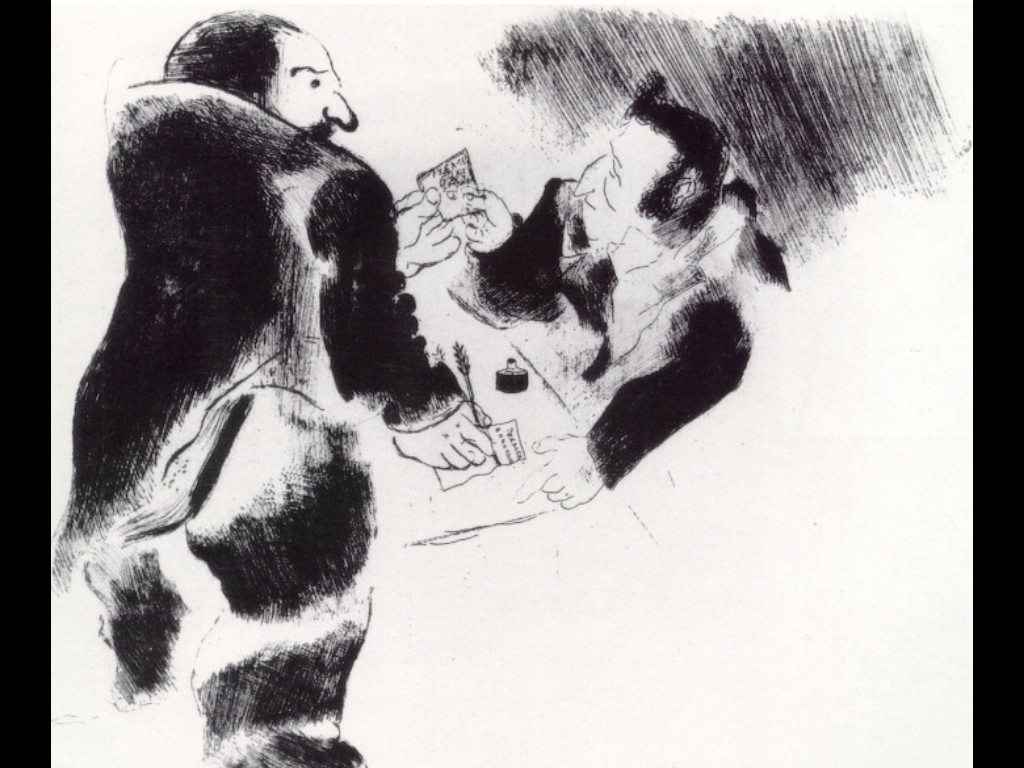 The deposit (1923) – Marc Chagall Tablo