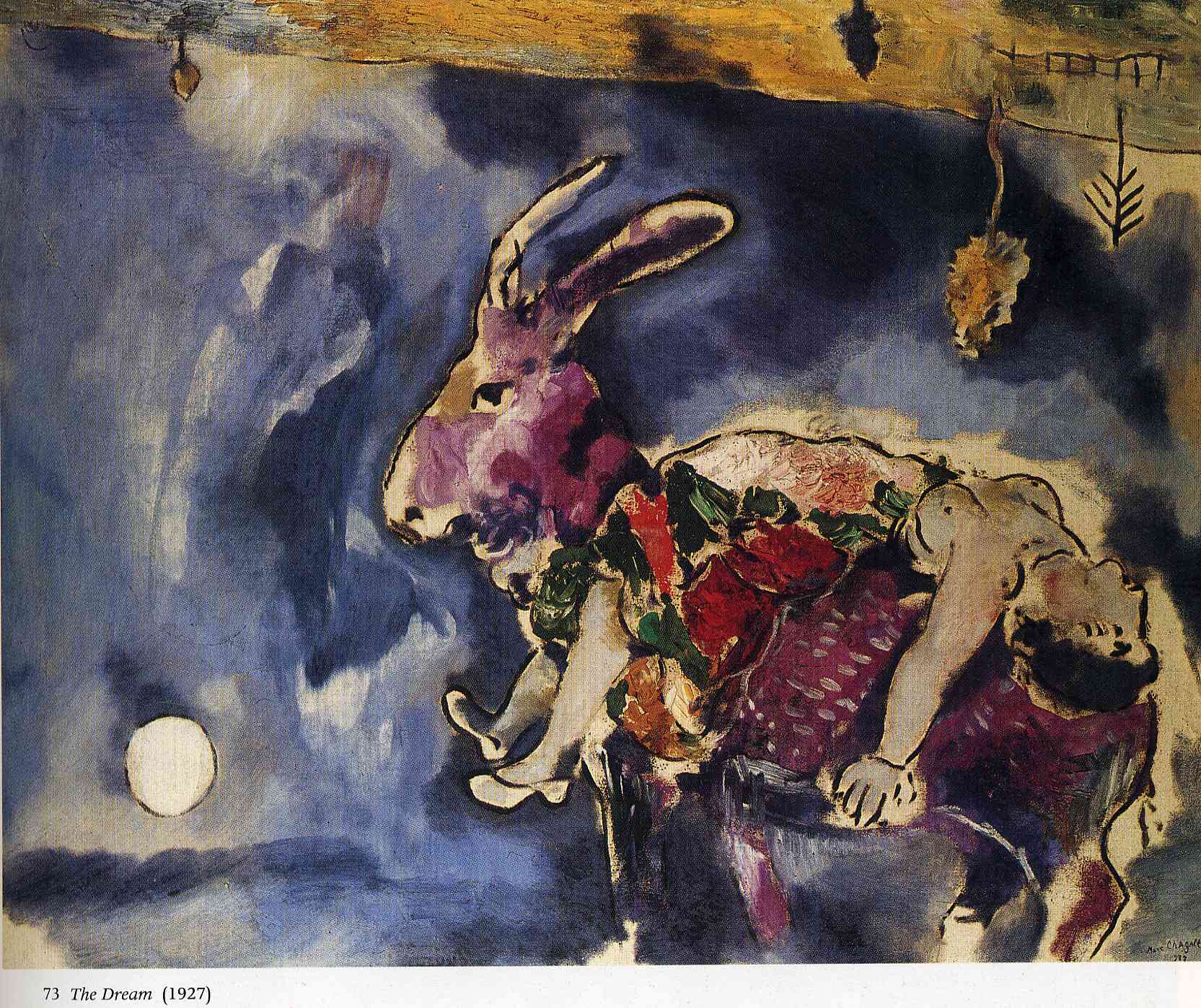 The dream (The rabbit) (1927) - Marc Chagall Tablo