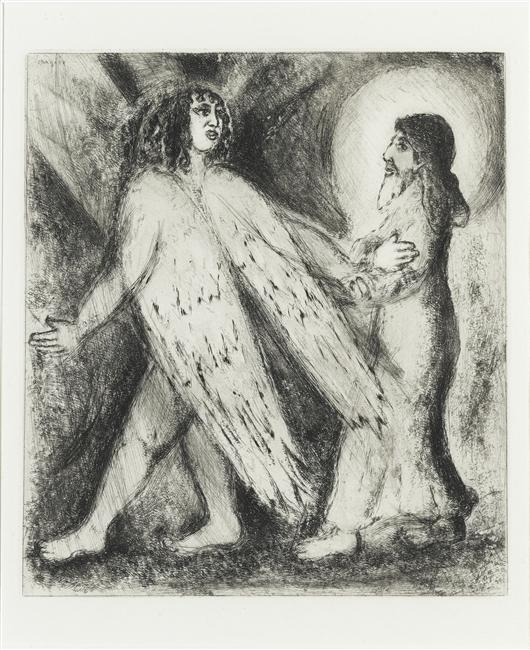 The man guided by the Lord the right way (Isaiah, LVIII, 8 11) (1956) – Marc Chagall Tablo