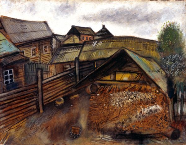 The street in Vitebsk (1914) - Marc Chagall Tablo