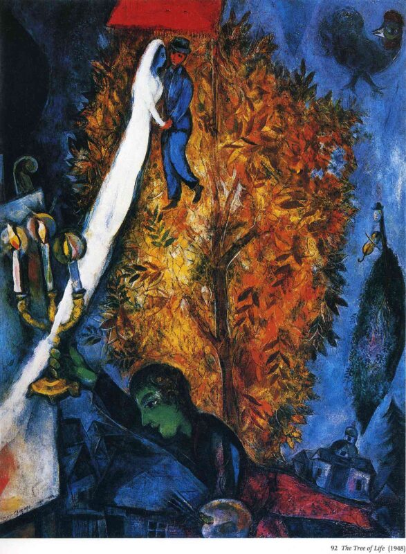 The tree of life (1948) - Marc Chagall Tablo