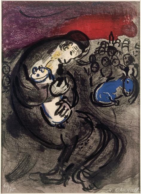 Weeping of Jeremiah (1956) - Marc Chagall Tablo