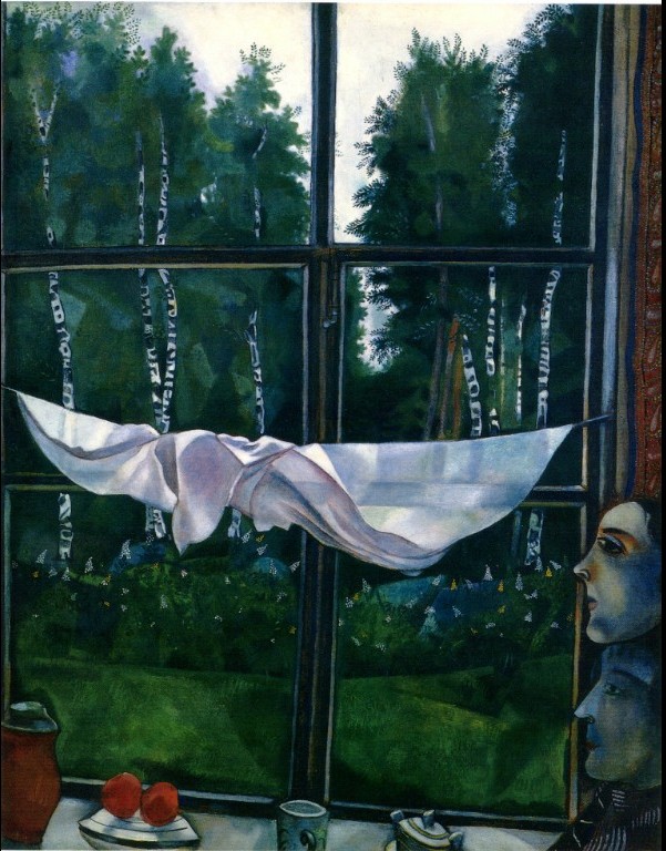Window in the Country (1915) - Marc Chagall Tablo