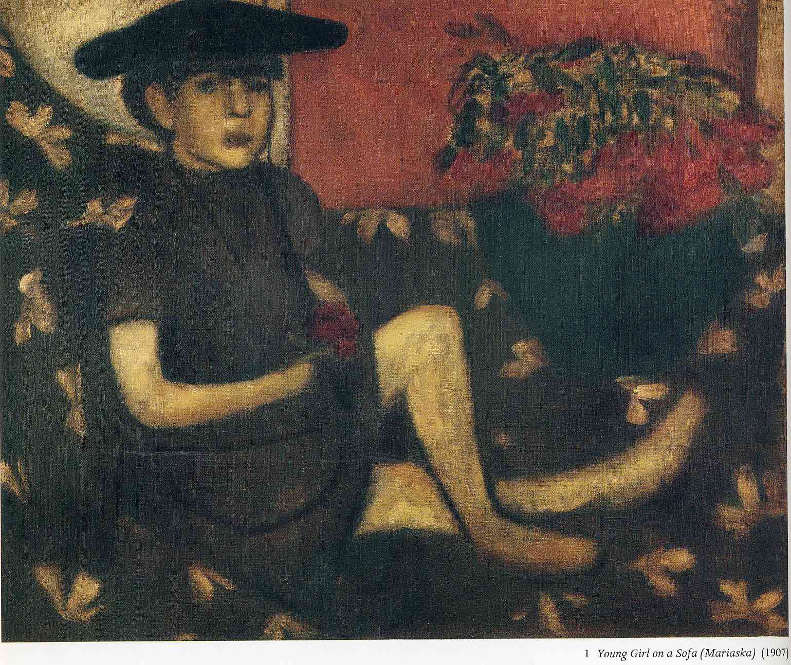Young Girl on a Sofa (Mariaska) (1907) - Marc Chagall Tablo