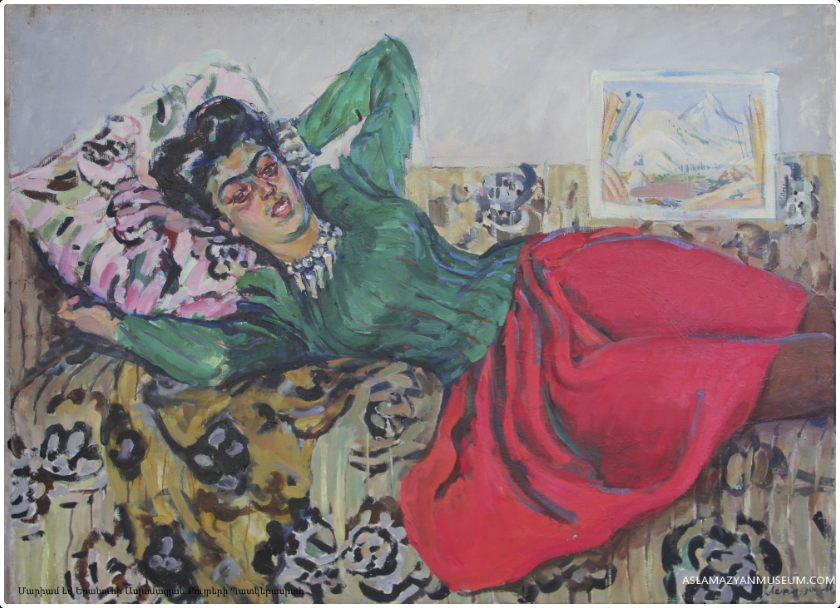 Lavinya on the sofa (1948) – Mariam Aslamazian Tablo