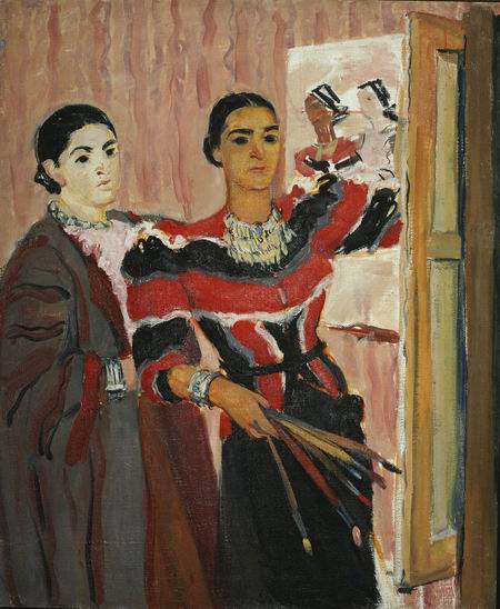 Myself & Eran in the mirror. (1939) - Mariam Aslamazian Tablo