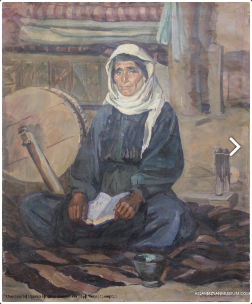 Near the spinning wheel (1954) - Mariam Aslamazian Tablo