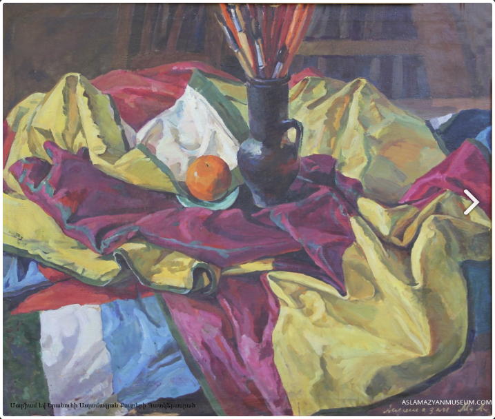 Still life with pating brushes (1953) - Mariam Aslamazian Tablo