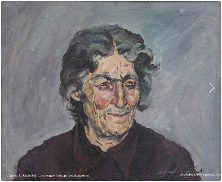 The portait of old bolshevik Berberyan (1947) - Mariam Aslamazian Tablo