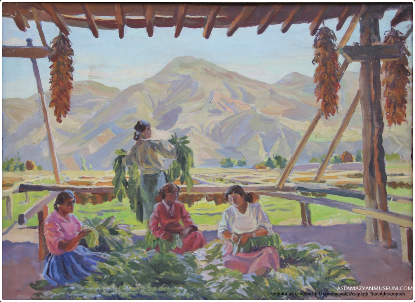 Tobacco in the drying places (1956) - Mariam Aslamazian Tablo