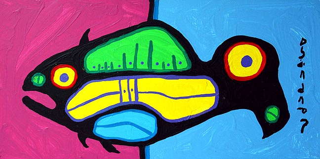 Fish Bird - Norval Morrisseau Tablo