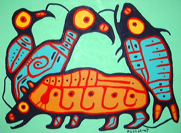 Life Cycles - Norval Morrisseau Tablo