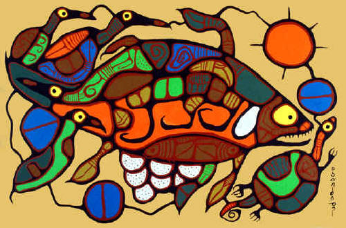 Life Regenerating - Norval Morrisseau Tablo