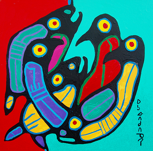Nature's Family - Norval Morrisseau Tablo