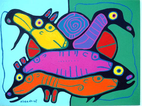 Nature Coming Together - Norval Morrisseau Tablo