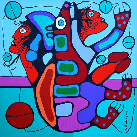 Stained Glass Effect – Norval Morrisseau Tablo