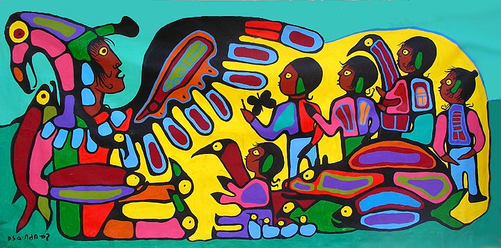 Teaching - Norval Morrisseau Tablo