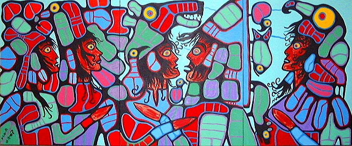The Wedding - Norval Morrisseau Tablo