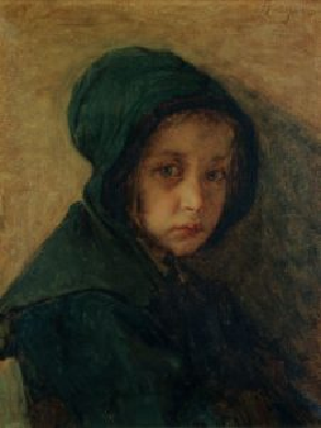 Portrait of a Young Girl - Alexandre Antigna Tablo