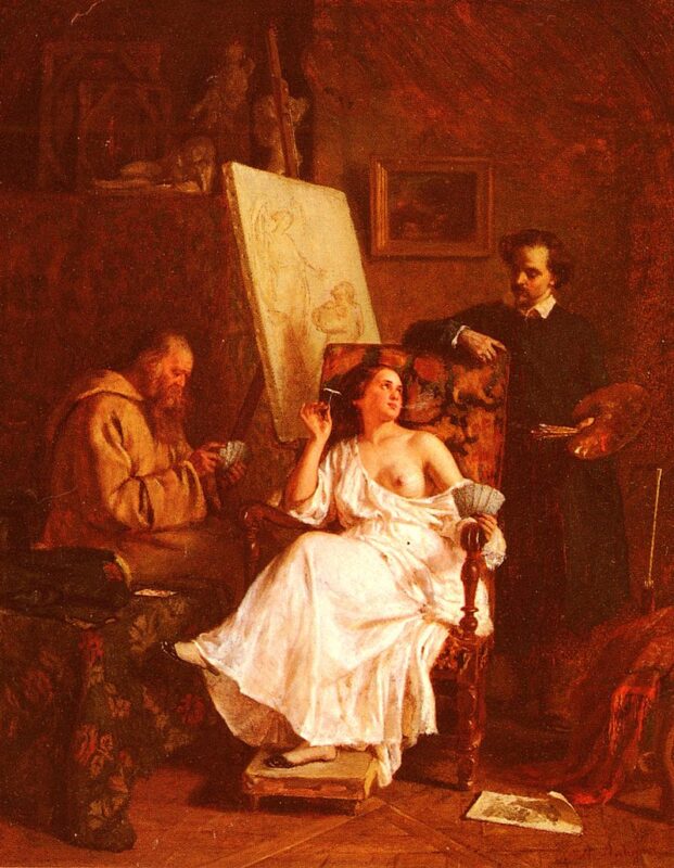 Scene from the studio - Alexandre Antigna Tablo