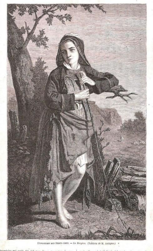 The shepherdess (1863) - Alexandre Antigna Tablo