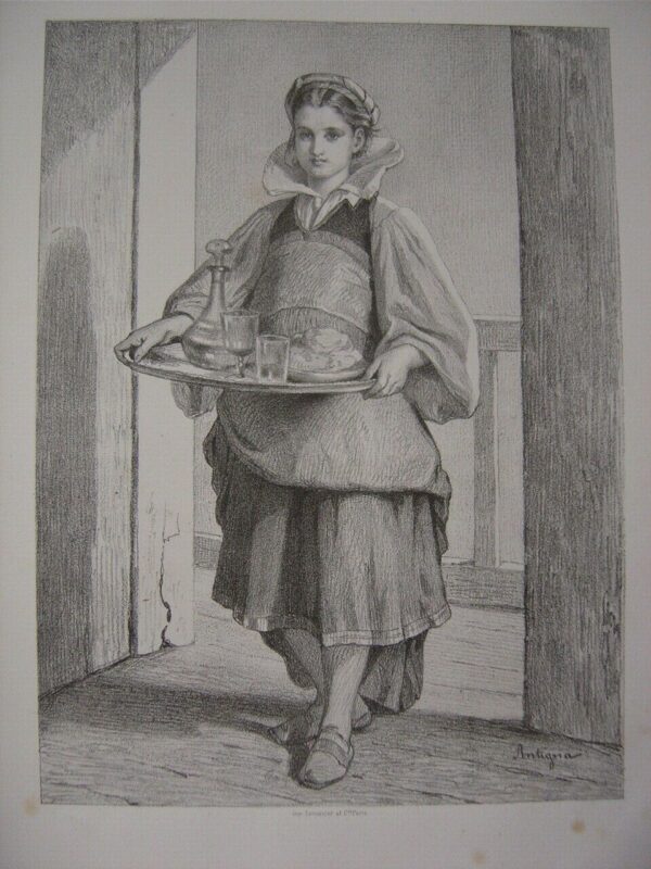 Waitress (1870) - Alexandre Antigna Tablo