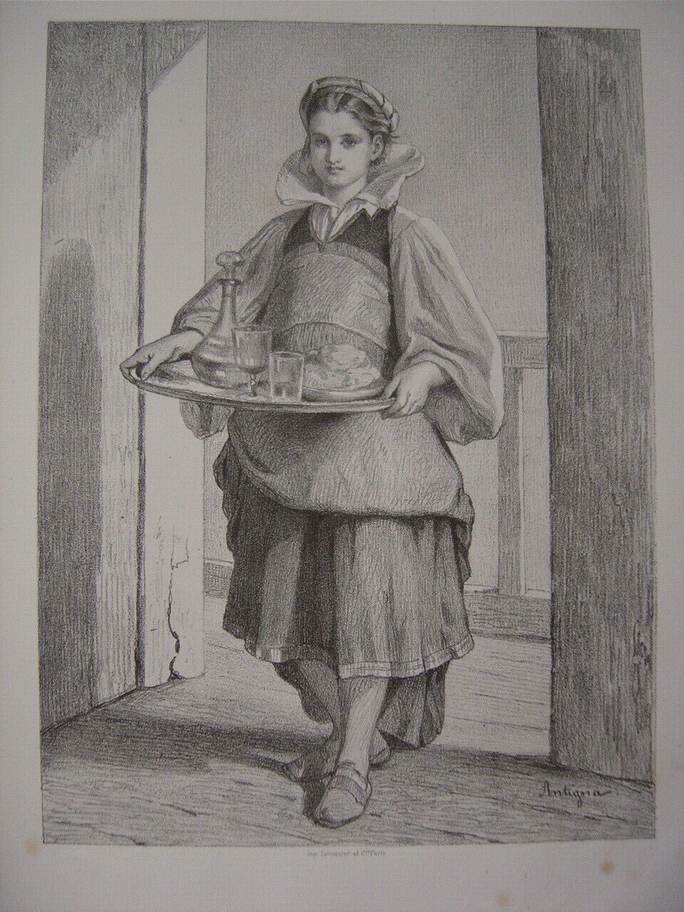 Waitress (1870) - Alexandre Antigna Tablo