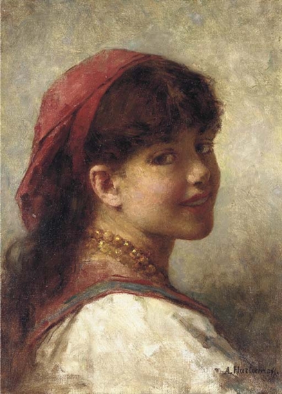 A Neapolitan Girl - Alexei Harlamoff Tablo