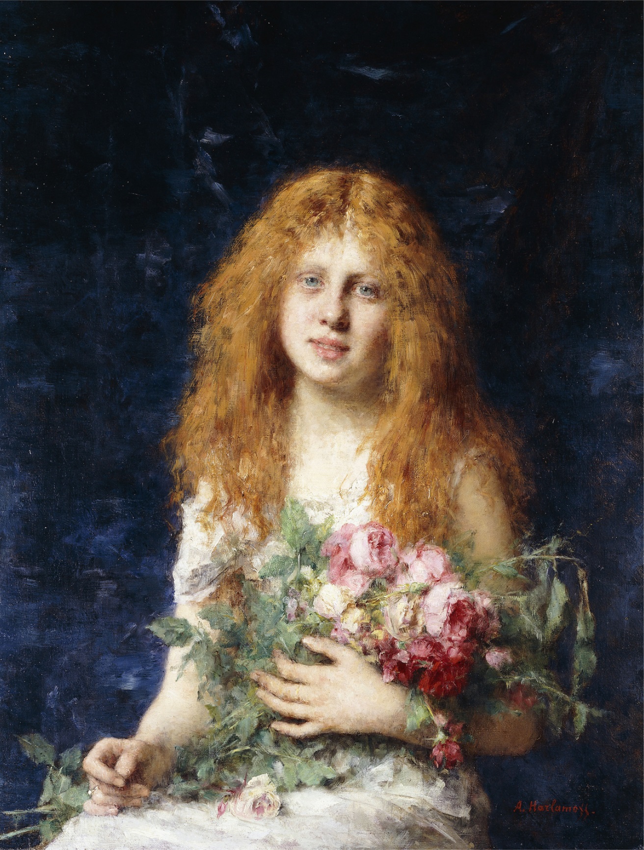A fair rose - Alexei Harlamoff Tablo