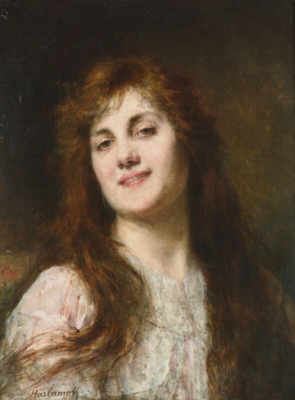An Auburn Haired Beauty - Alexei Harlamoff Tablo