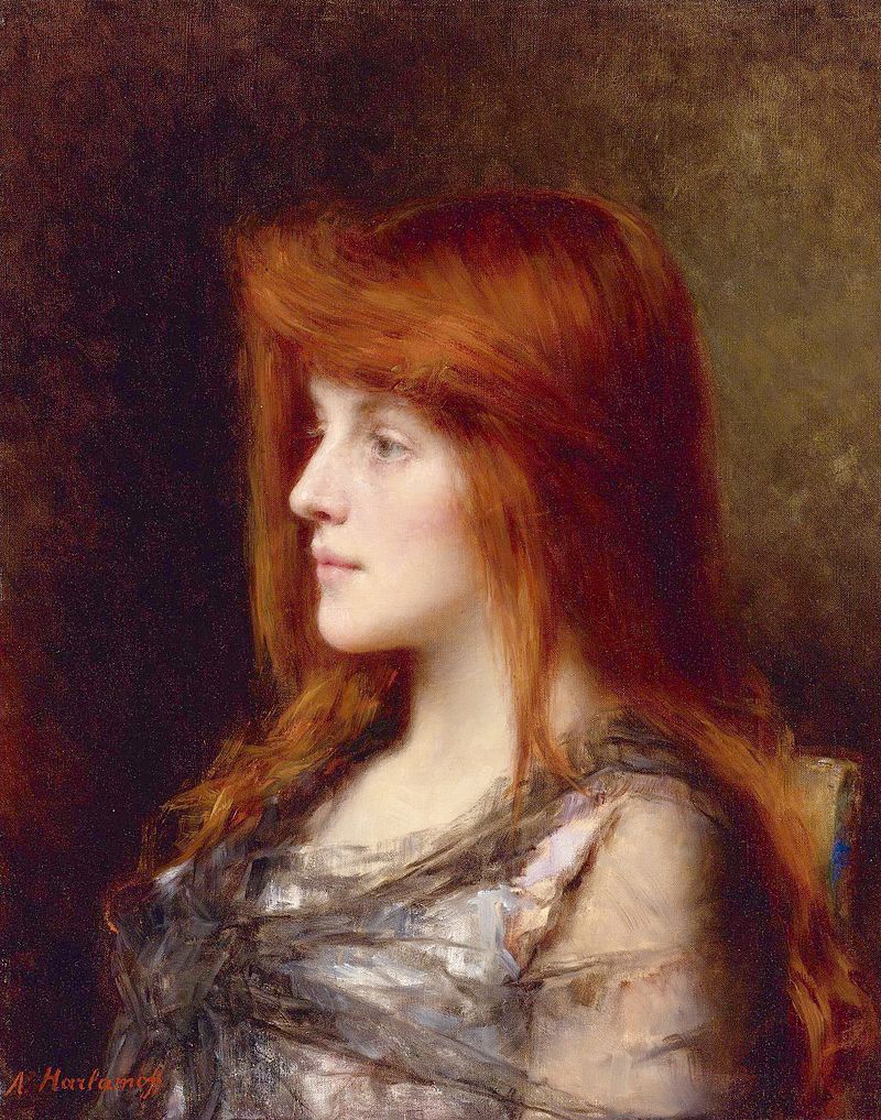 Auburn Haired Beauty - Alexei Harlamoff Tablo