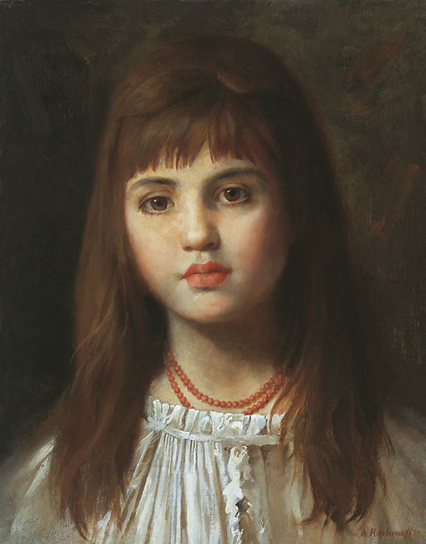 Girl with a misterious smile – Alexei Harlamoff Tablo