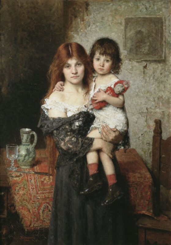 Mother and Daughter - Alexei Harlamoff Tablo