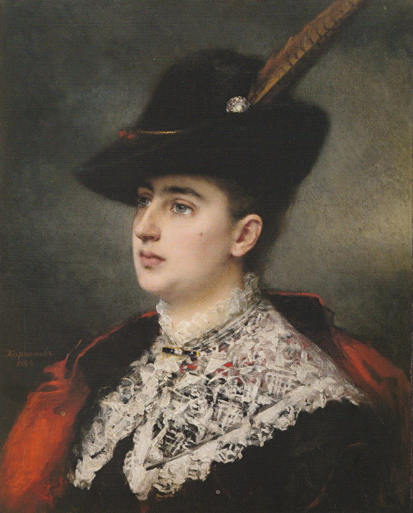 Portrait of Elena Petrovna Demidova (1884) - Alexei Harlamoff Tablo