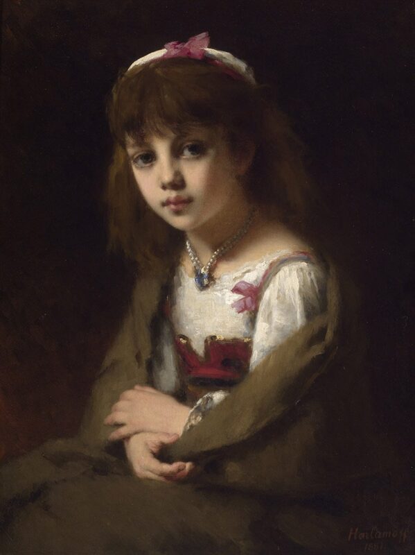Portrait of a Young Girl (1881) - Alexei Harlamoff Tablo
