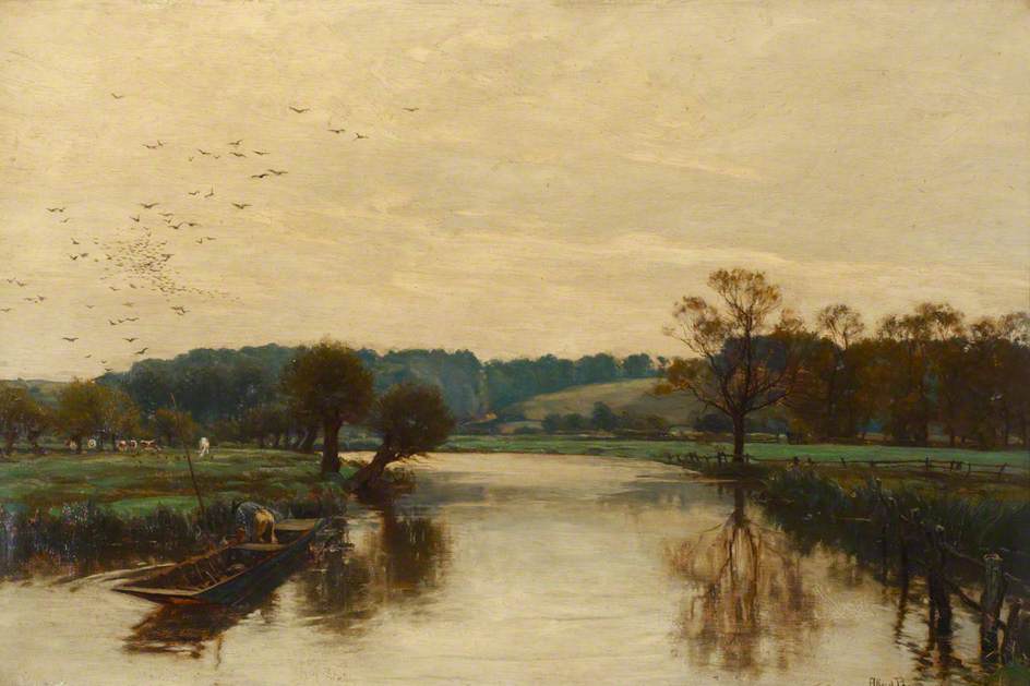 Morning on the Kennet (1880) - Alfred Parsons Tablo