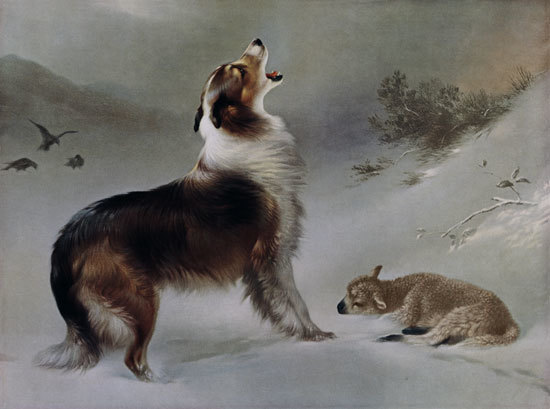 Dog - August Friedrich Schenck Tablo