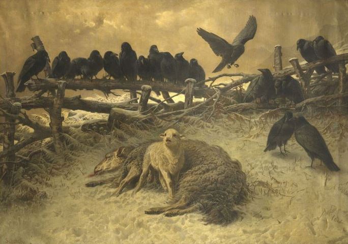 The Orphan (1885) - August Friedrich Schenck Tablo