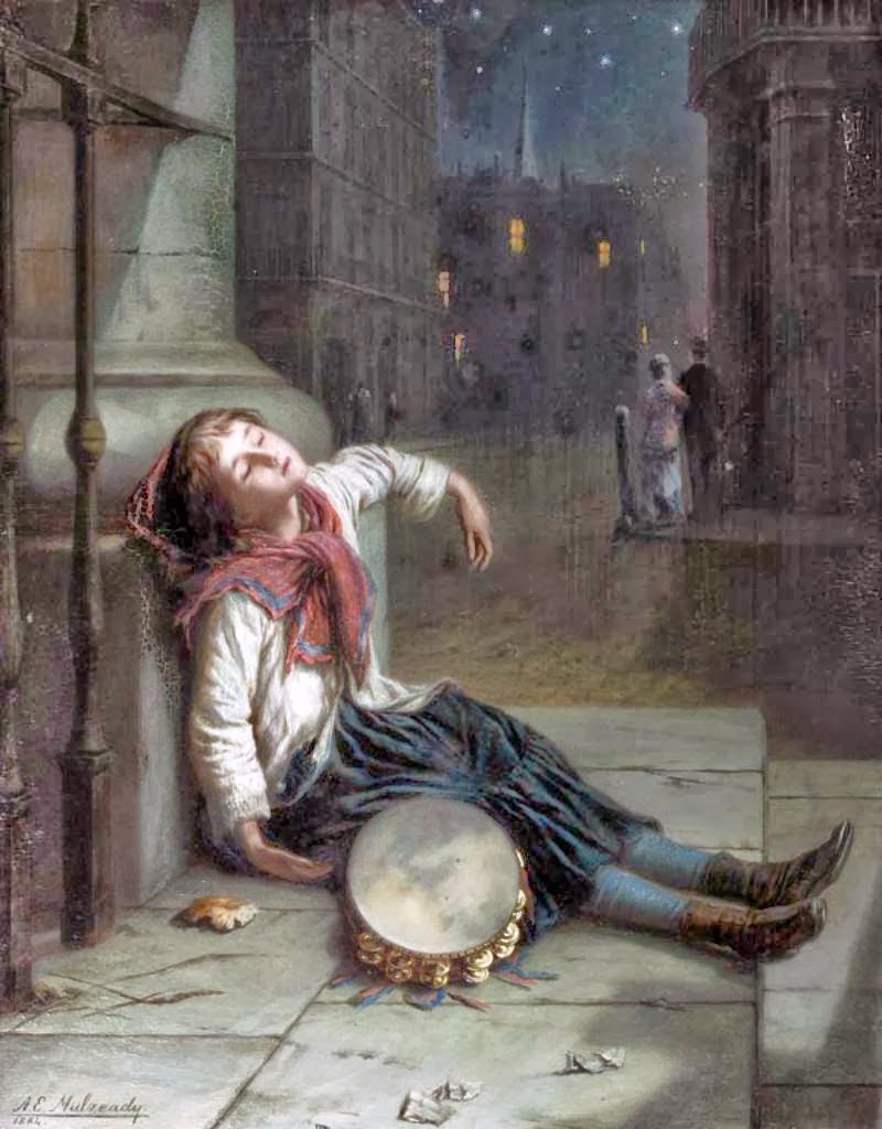 A Child sleeping in the moonlight (1864) - Augustus Edwin Mulready Tablo