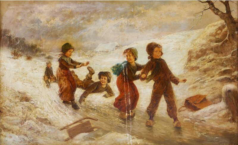 Winter (1875) - Augustus Edwin Mulready Tablo