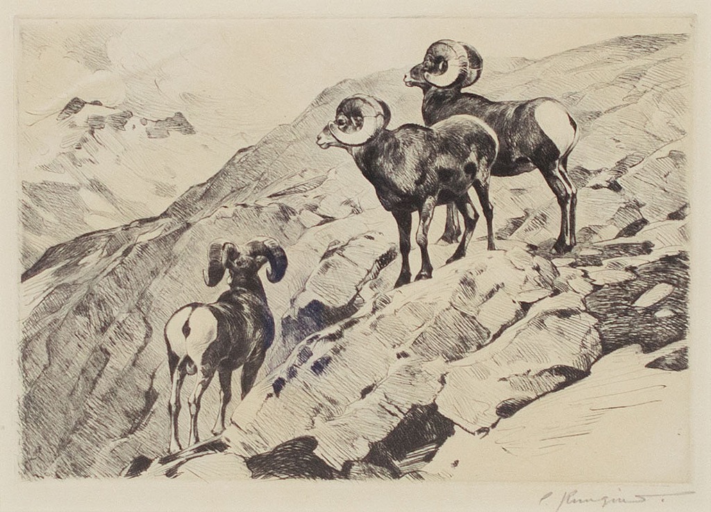 Cliff Dwellers - Carl Rungius Tablo