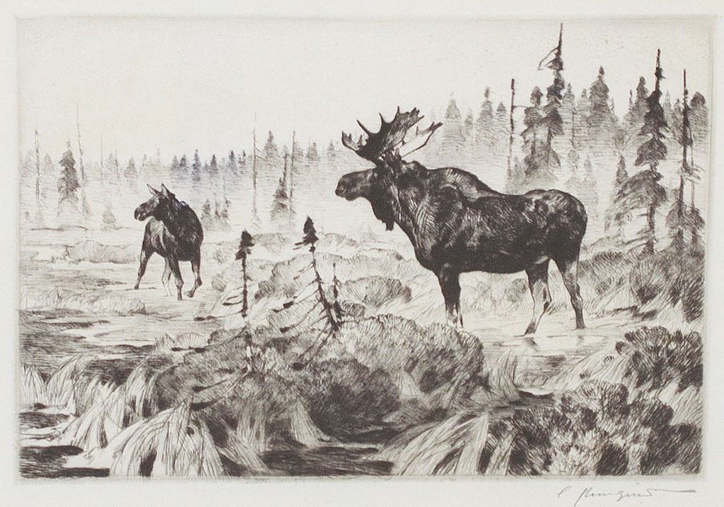Near Long Lake - Carl Rungius Tablo