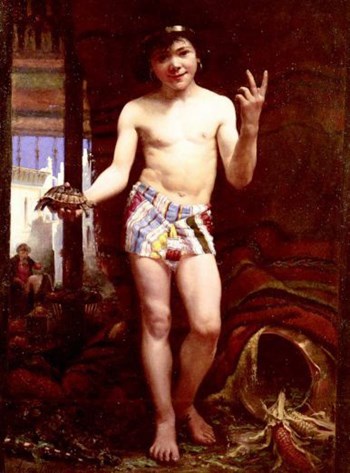 The Young Street Vendor - Charles Victor Thirion Tablo