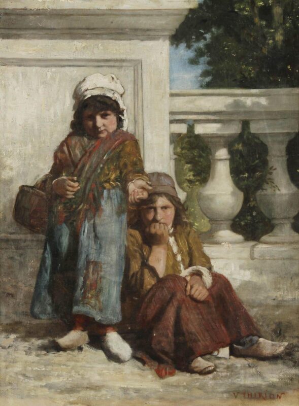 Two beggars – Charles Victor Thirion Tablo