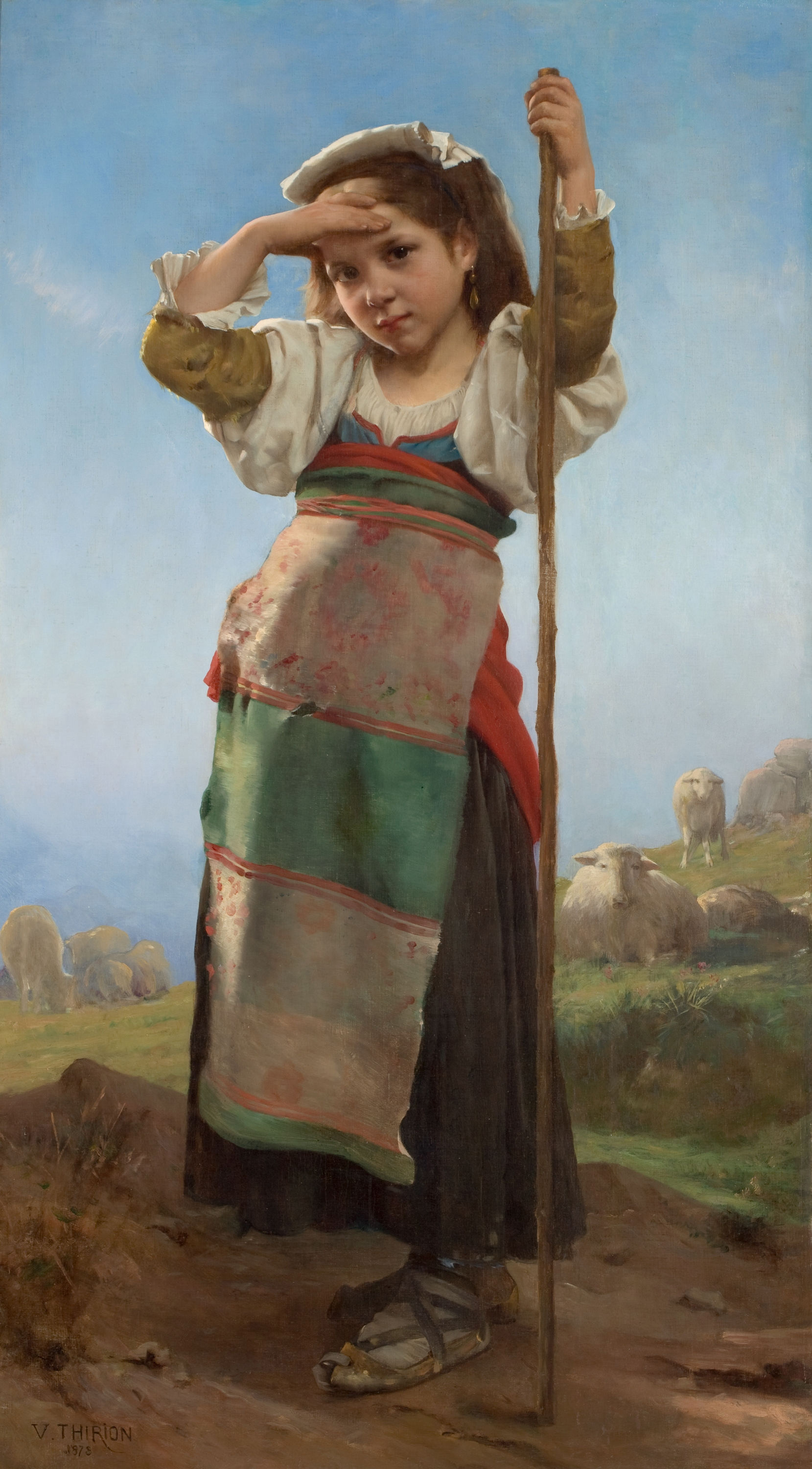 Young Shepherdess (1878) - Charles Victor Thirion Tablo