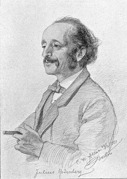 Portrait of Julius Rodenberg (1889) – Christian Wilhelm Allers Tablo
